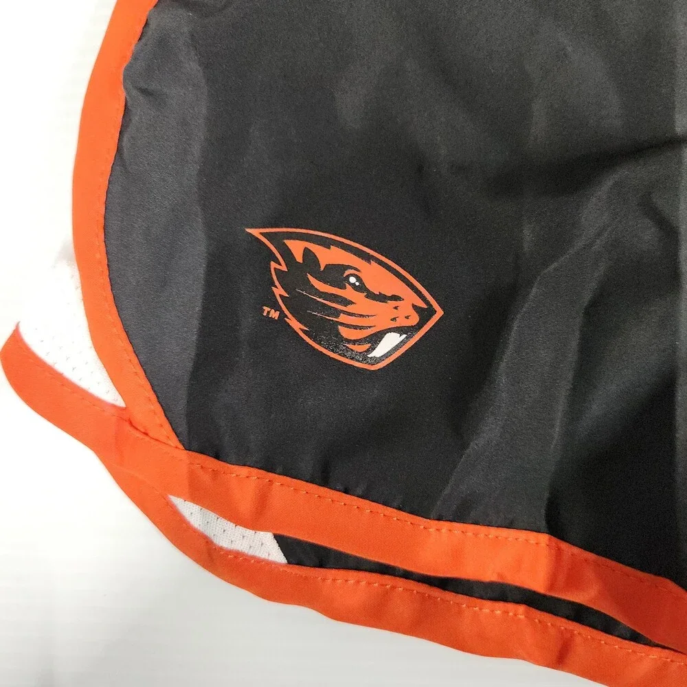 Nike Dri-Fit Oregon State Beavers Kids Running Shorts Size 4 Polyester Black 140